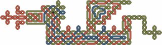 Knotwork dragon design